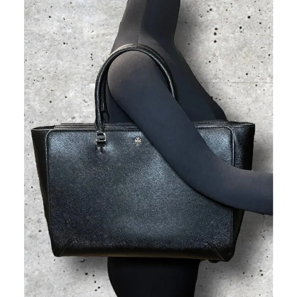 Tory Burch Saffiano Leather Emerson Medium Zip Tote Bag